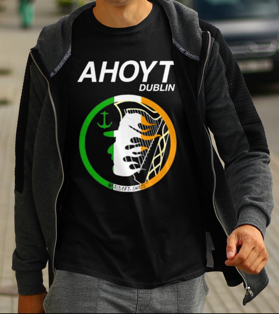 AHOYT Dublin Anchor Emblem Irish Tricolor T-Shirt
