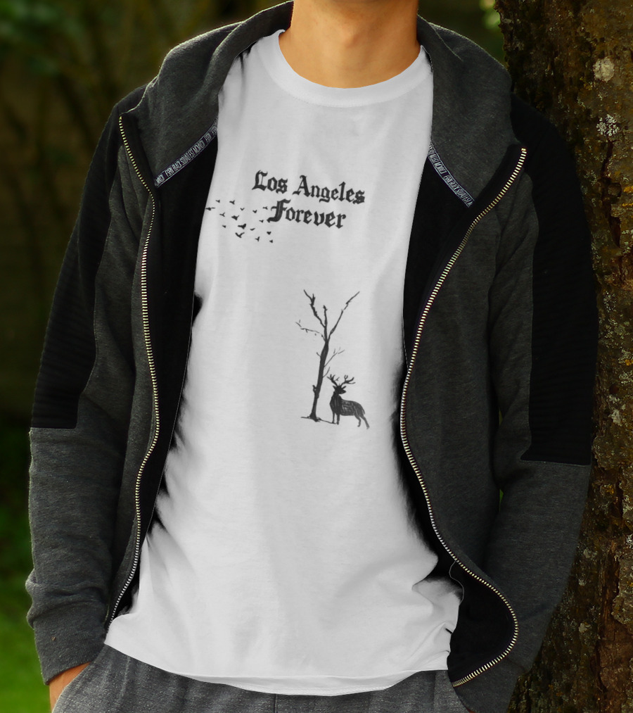 Los Angeles Forever Birds Flying Tree Deer Hila Klein Dedication T-Shirt