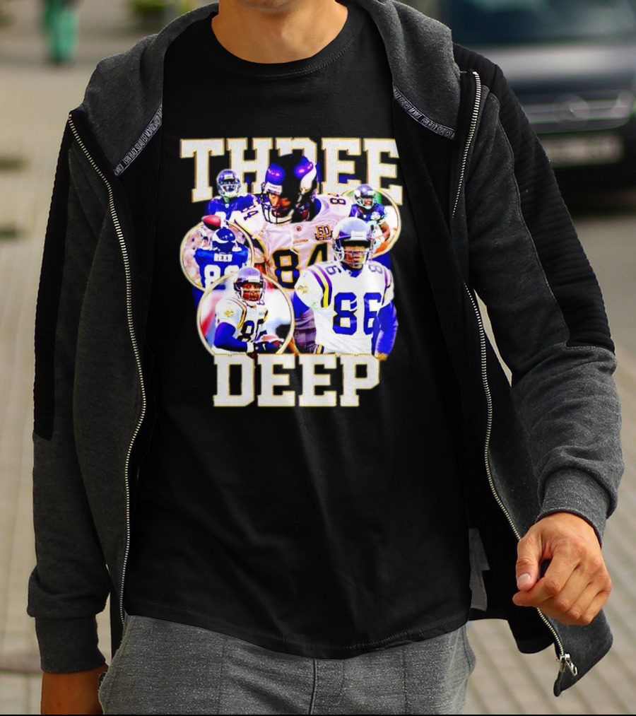 Minnesota Vikings Three Deep Randy Moss Cris Carter Jake Reed Legendary Trio T-Shirt