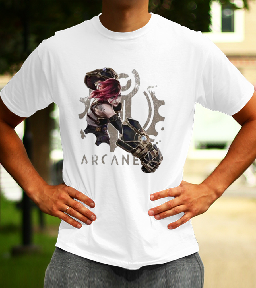 Arcane League Of Legends Violet Fat Hands T-Shirt