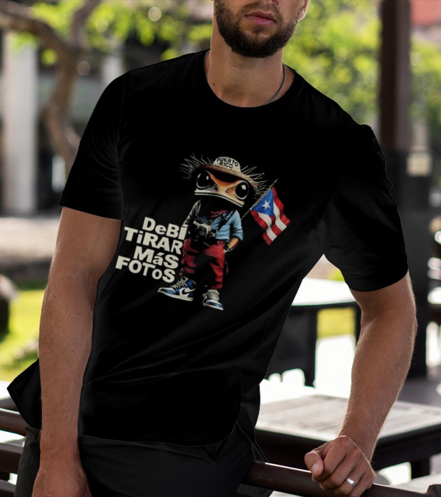 DeBi TiRAR Más FoTOs Puerto Rico Flag Frog Character Shoes T-Shirt