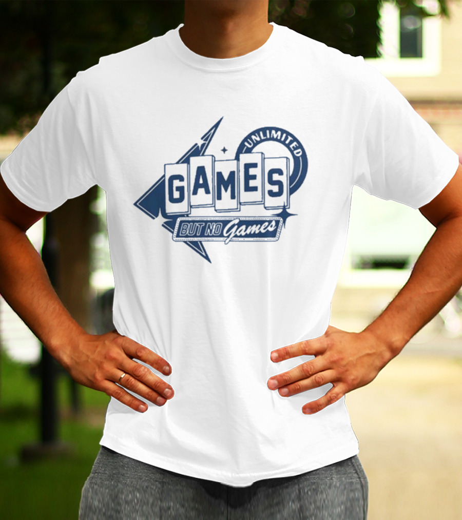Chuckle Unlimited Games But No Games Ringer T-Shirt