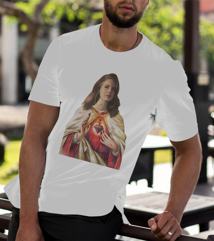 Jesus Lana Del Rey Sacred Heart Icon Image T-Shirt