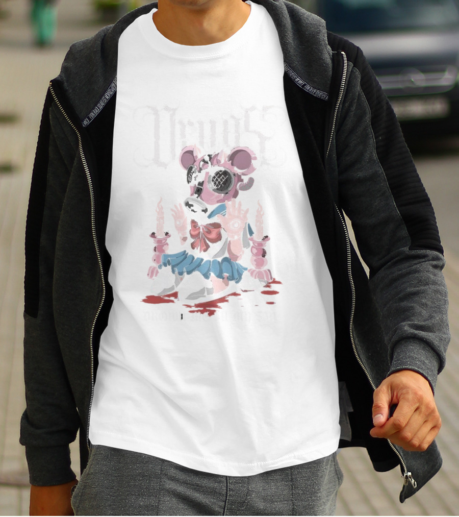 Drown Me In My Sin Untilgodshows Gothic Anime Style Creepy Doll With Gas Mask And Candles T-Shirt