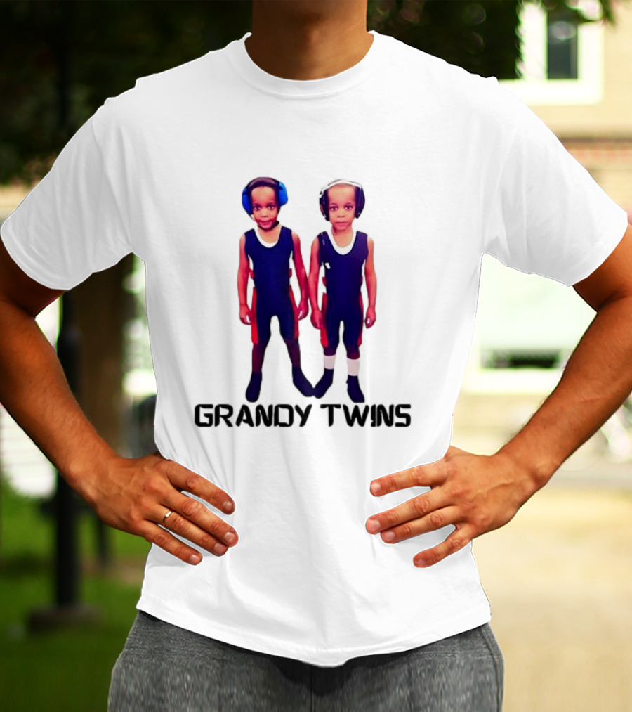 Baby Grandy Twins Wrestlers With Protective Headgear T-Shirt
