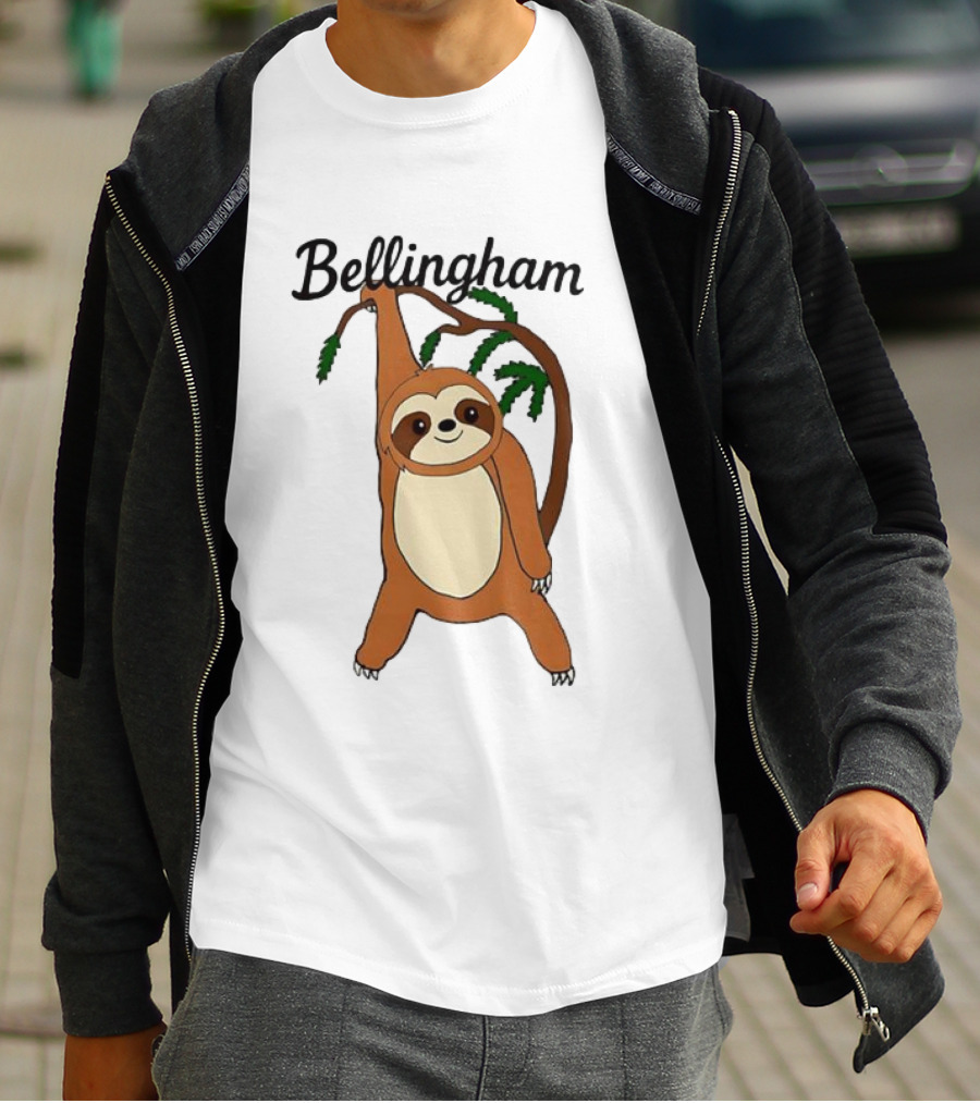 Bellingham Sloth Hanging From Tree Branch T-Shirt
