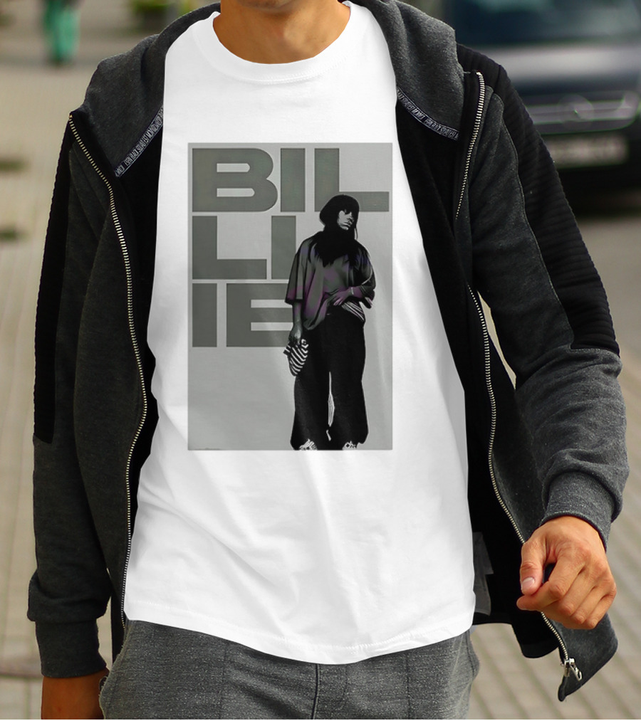 Billie Eilish Striped Bag Monochrome Fashion T-Shirt