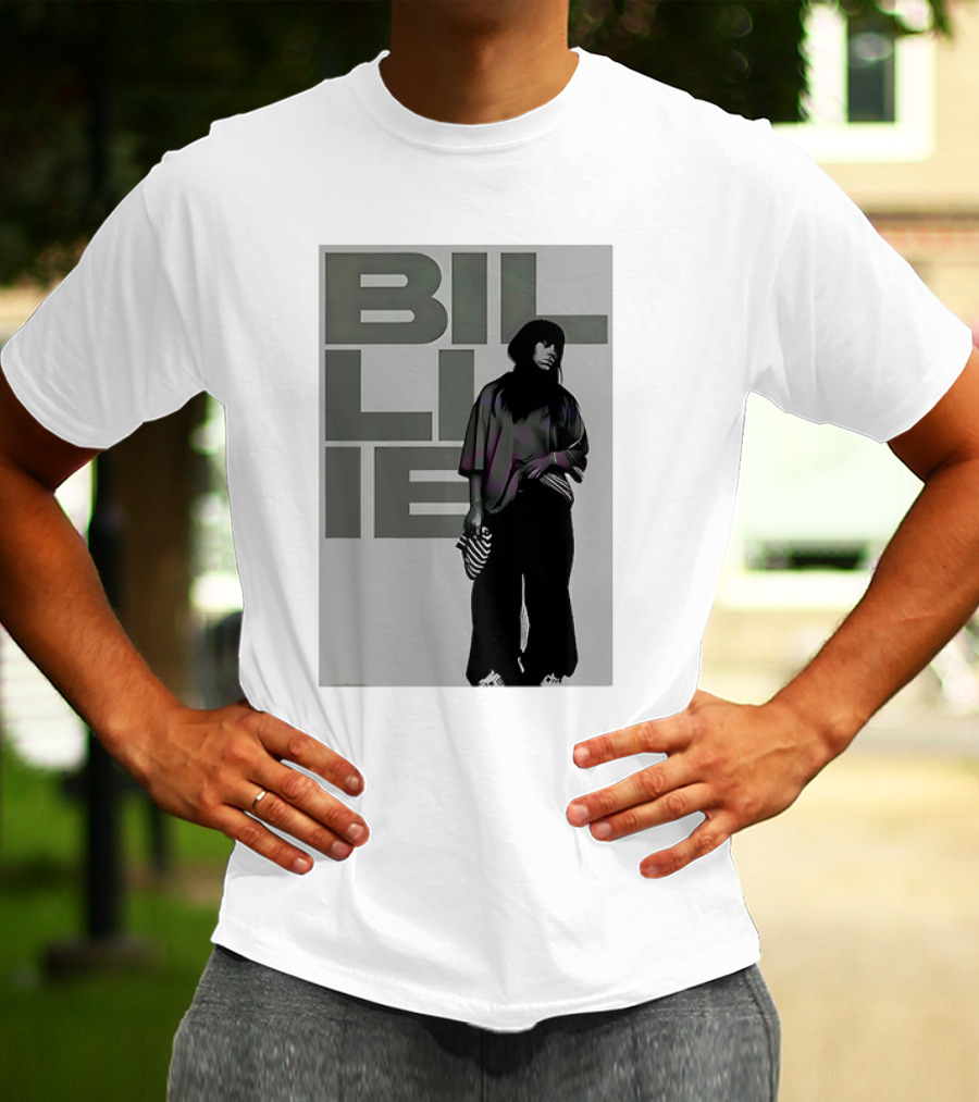 Billie Eilish Striped Bag Monochrome Fashion T-Shirt