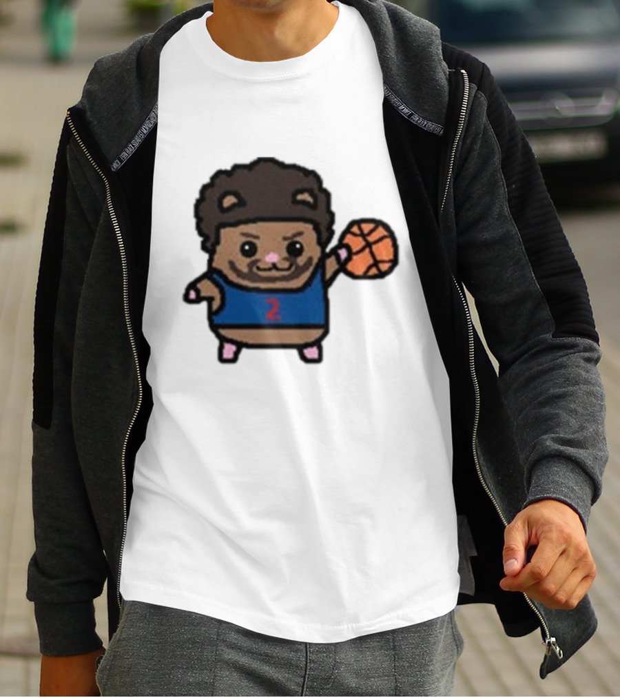 Cade Cunninghamster Basketball Cartoon Character Sportswear T-Shirt