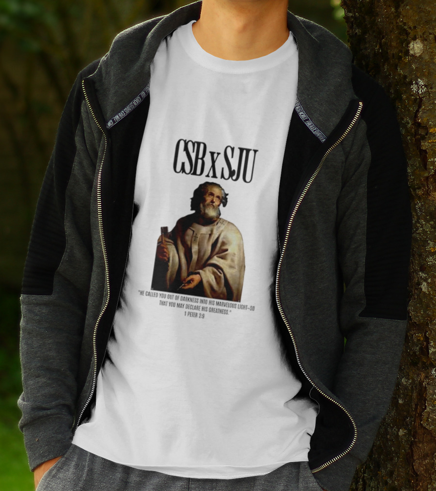 CSB SJU He Called You Out Of Darkness Into His Marvelous Light Saint Peter Painting T-Shirt