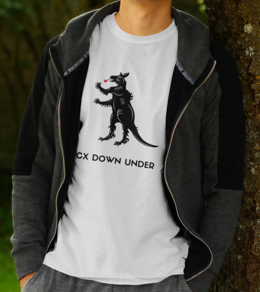 CX Down Under Bicycle Rider Kangaroo Of Flanders T-Shirt