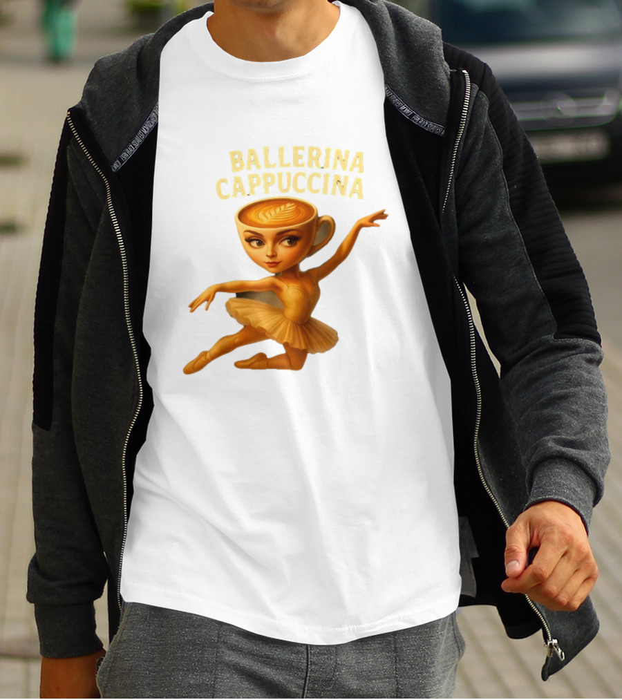 Ballerina Cappuccina Dance Meme Cappuccino Head Ballerina T-Shirt