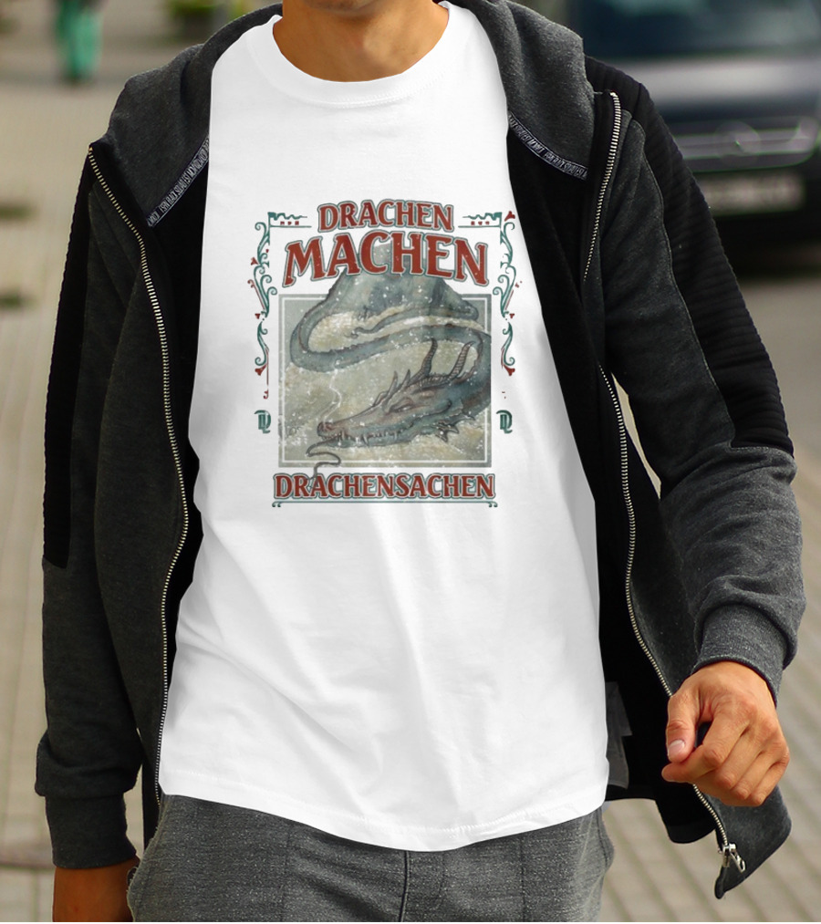 Drachen Machen Drachensachen Dragon Artwork Scene T-Shirt