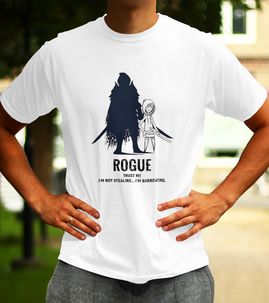 Dungeons And Dragons Rogue Trust Me I’m Not Stealing I’m Borrowing Silhouette T-Shirt