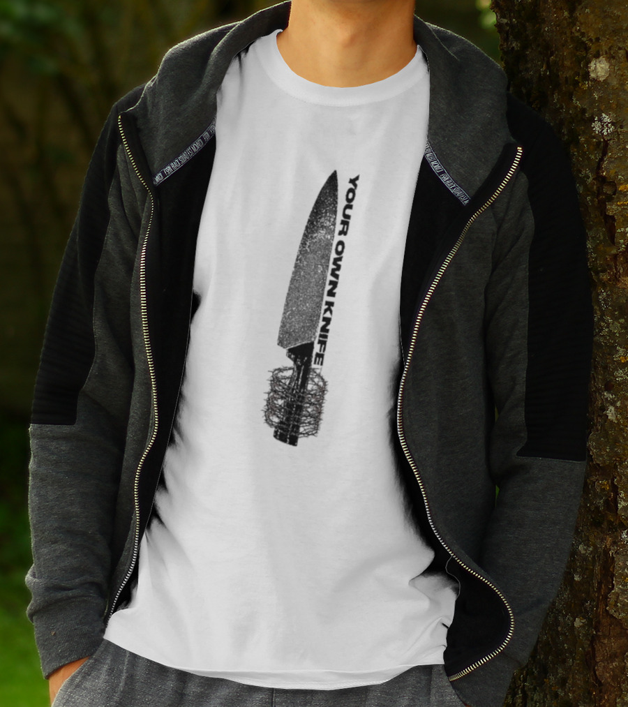 Counterparts Your Own Knife Bold Text Knife Handle Design T-Shirt