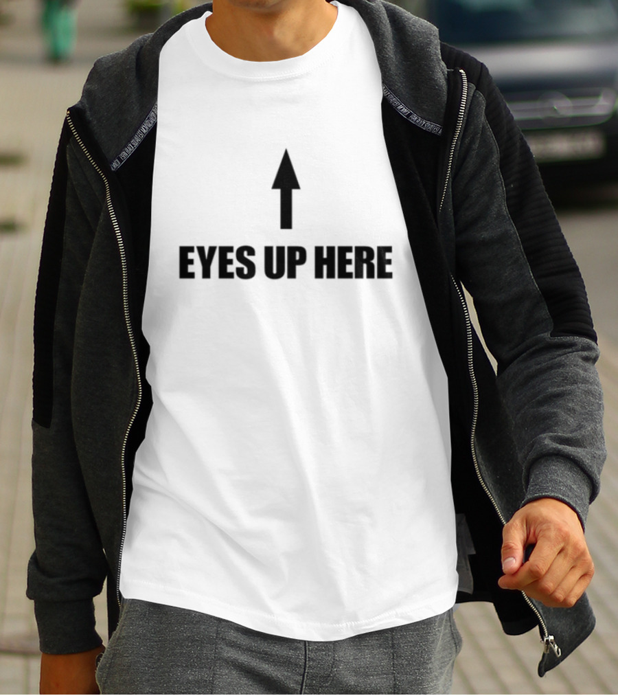 Cowboys Of Habit Eyes Up Here Arrow Graphic T-Shirt