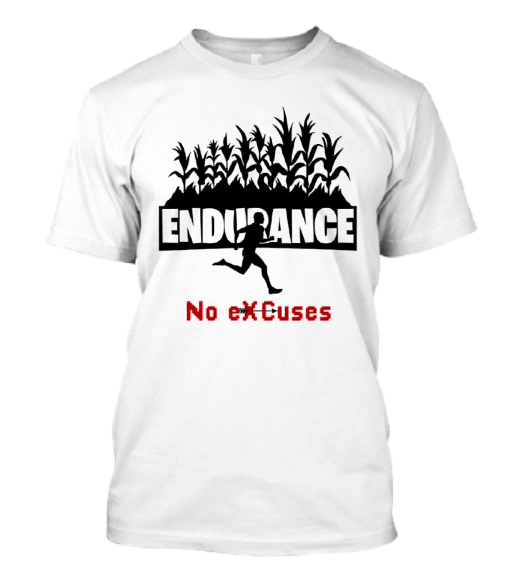 Endurance Cross Country Runner No Excuses Athlete Determination T-Shirt