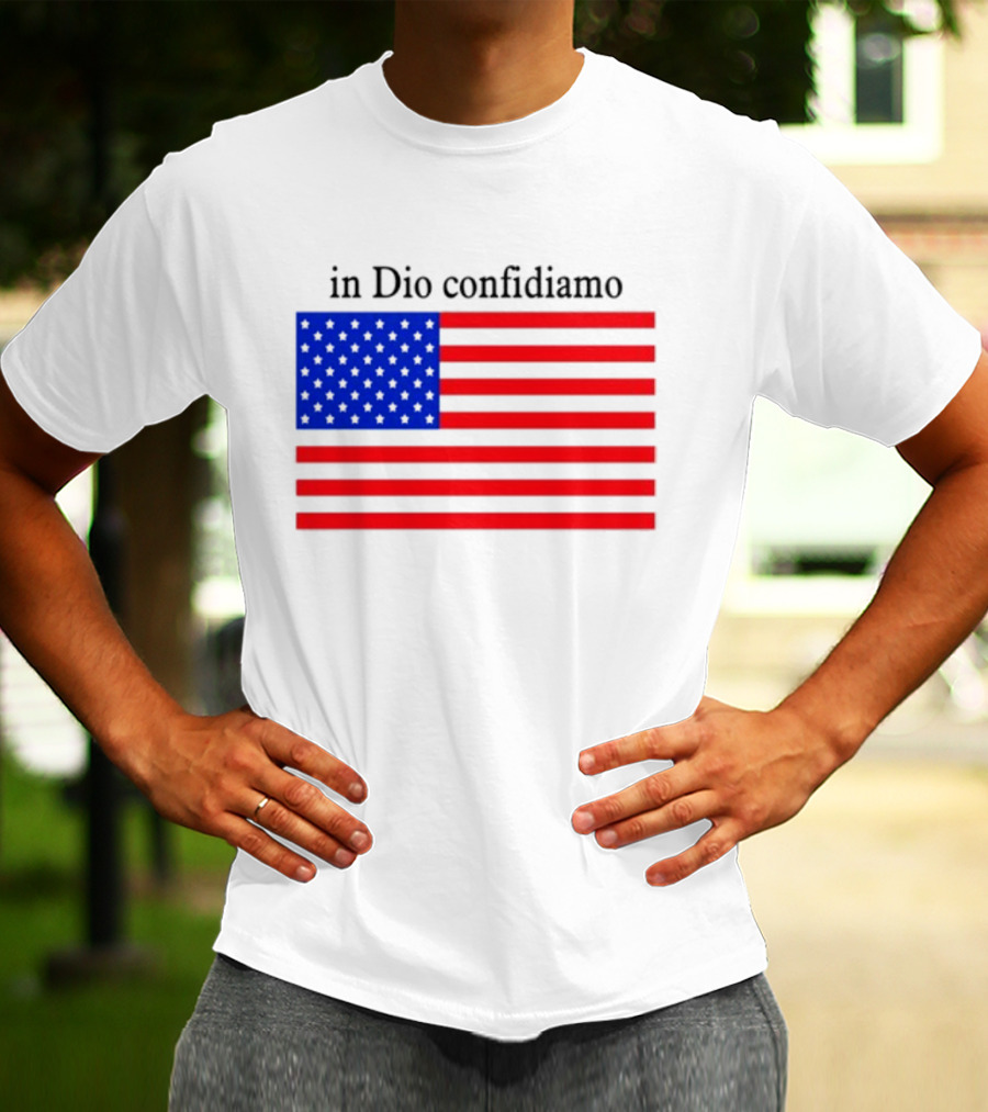 Eric Adams Wearing In Dio Confidiamo T-Shirt