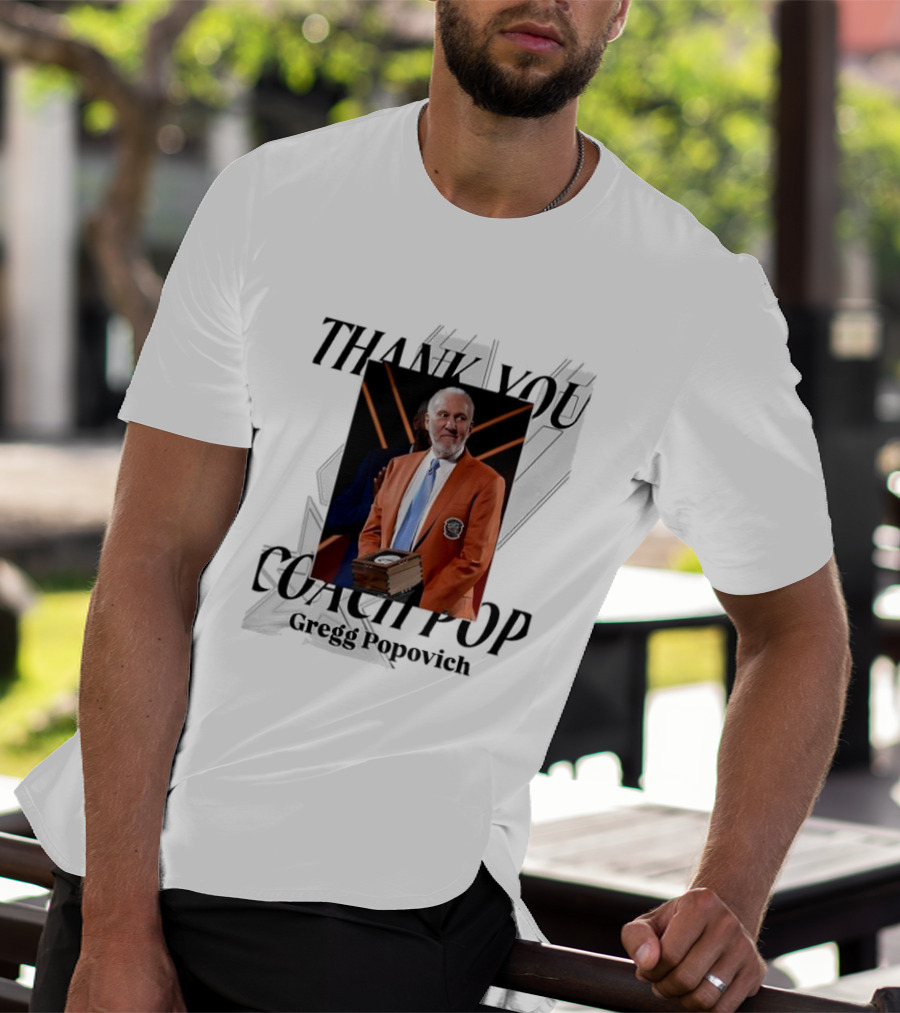 "Gregg Popovich Thank You Coach Pop Legacy Moment Basketball Achievement" T-Shirt