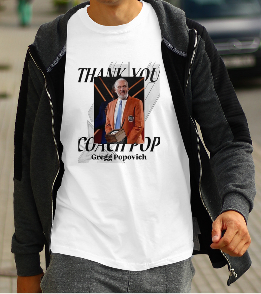 "Gregg Popovich Thank You Coach Pop Legacy Moment Basketball Achievement" T-Shirt