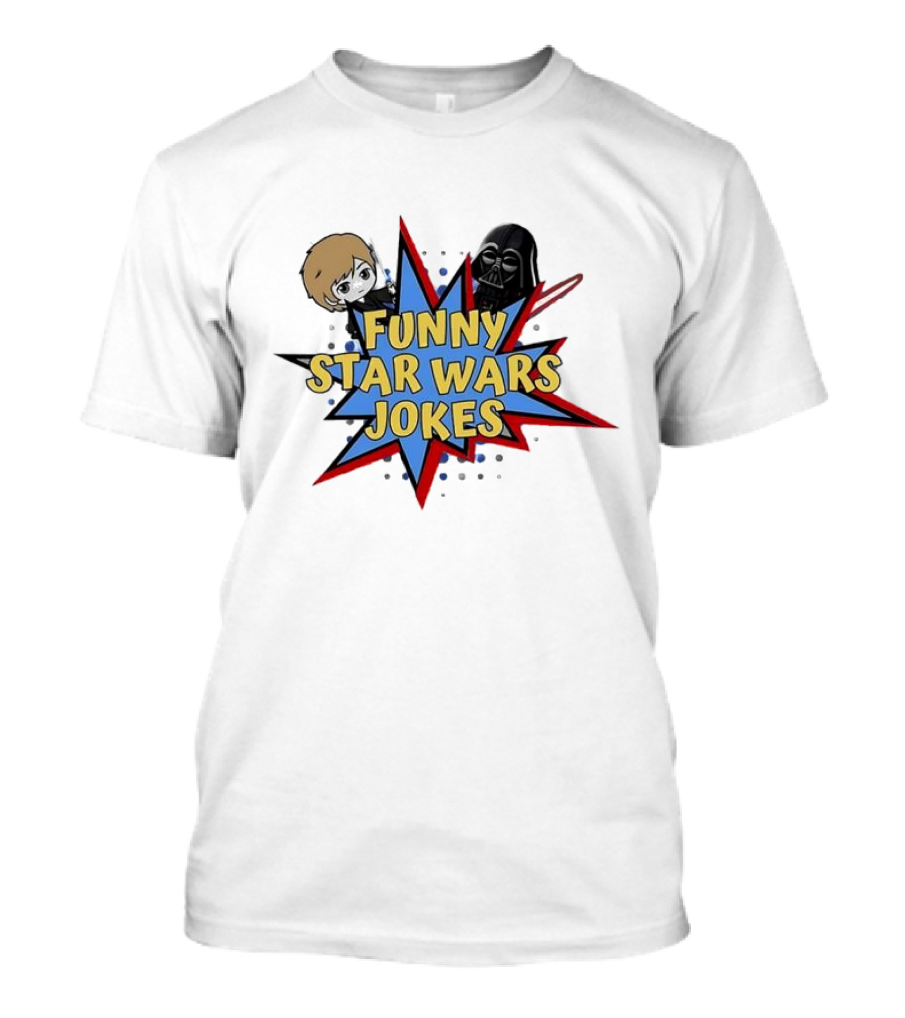 Funny Star Wars Jokes Comic Style With Iconic Characters T-Shirt