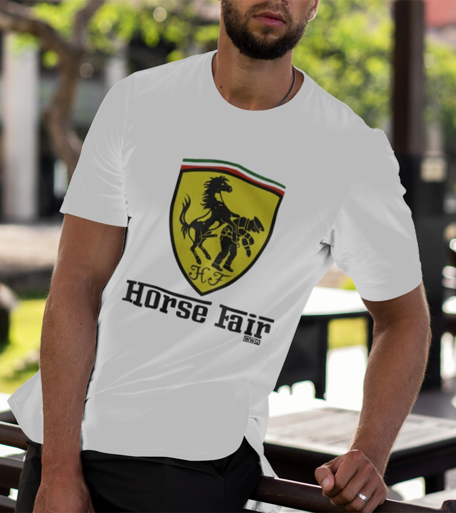 Horse Fair Waterford Whispers HF Shield With Horse And Man T-Shirt
