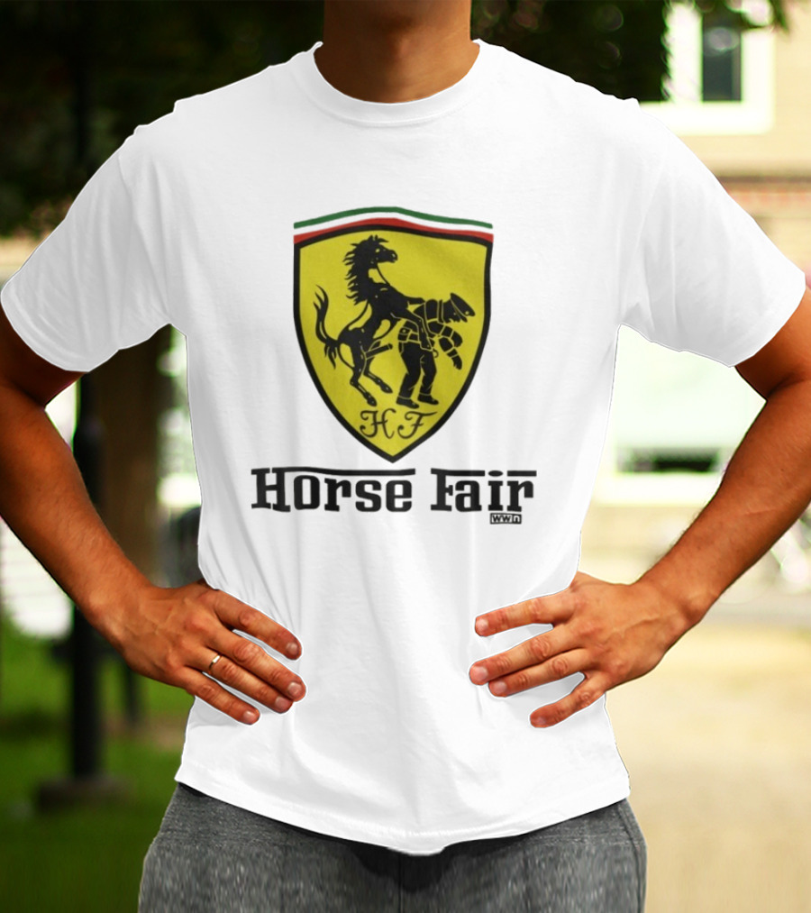 Horse Fair Waterford Whispers HF Shield With Horse And Man T-Shirt