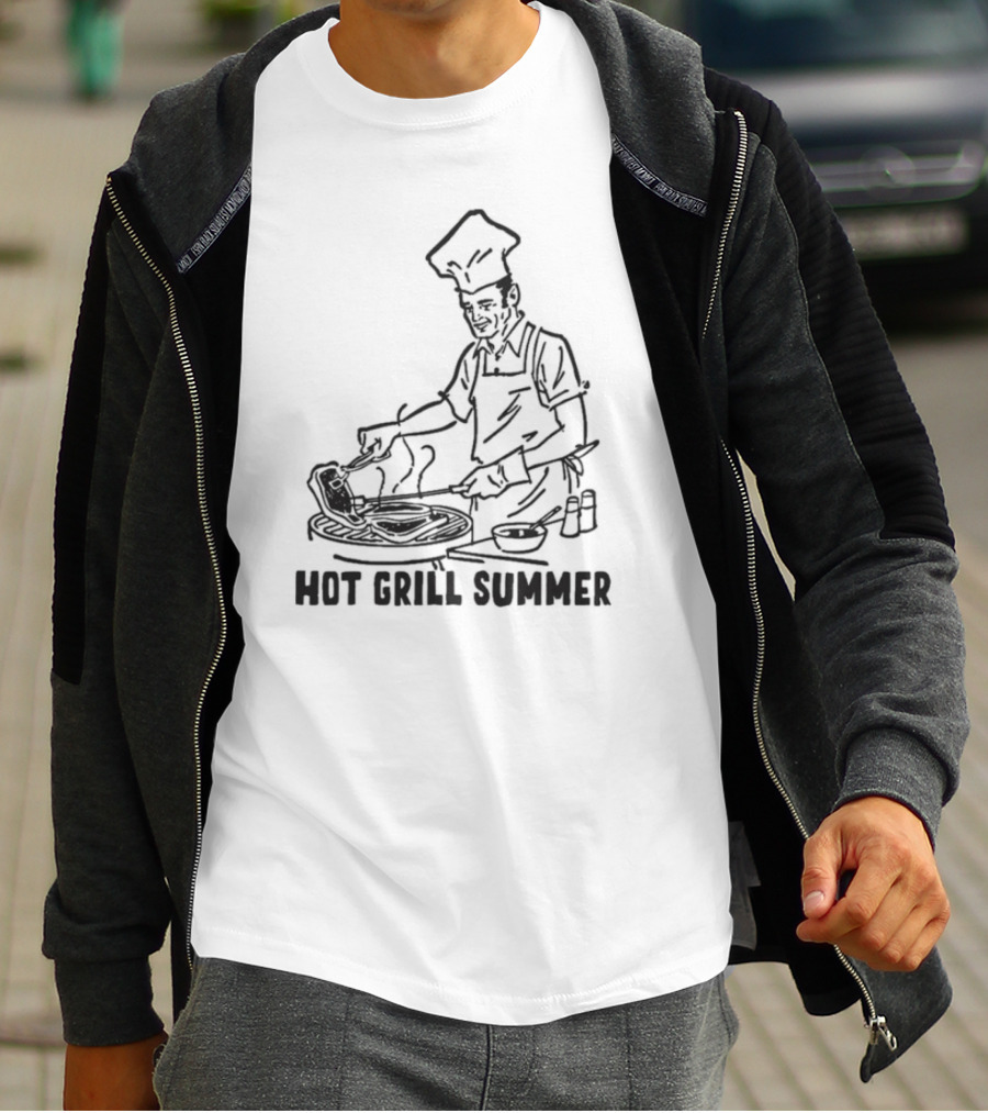 Hot Grill Summer Chef Grilling Cookout Vibes T-Shirt