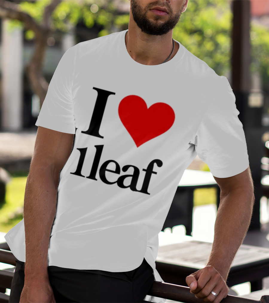 I Heart 1Leaf Bold Red Love Statement T-Shirt