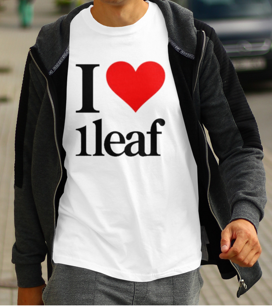 I Heart 1Leaf Bold Red Love Statement T-Shirt
