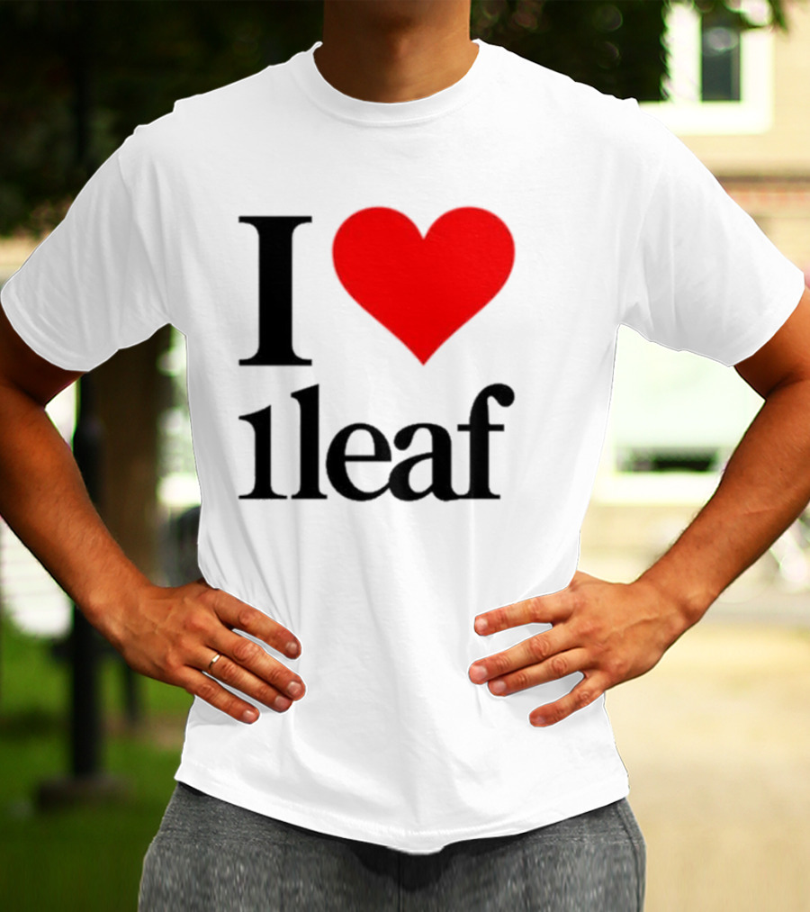 I Heart 1Leaf Bold Red Love Statement T-Shirt