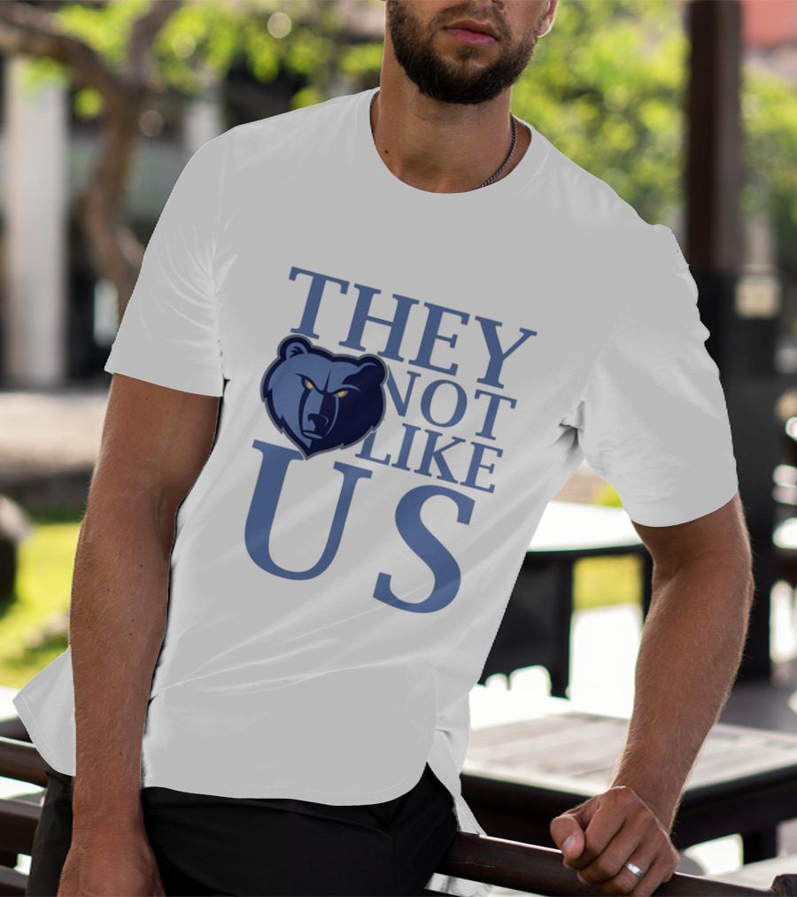 Memphis Grizzlies They Not Like Us Bear Head Emblem T-Shirt