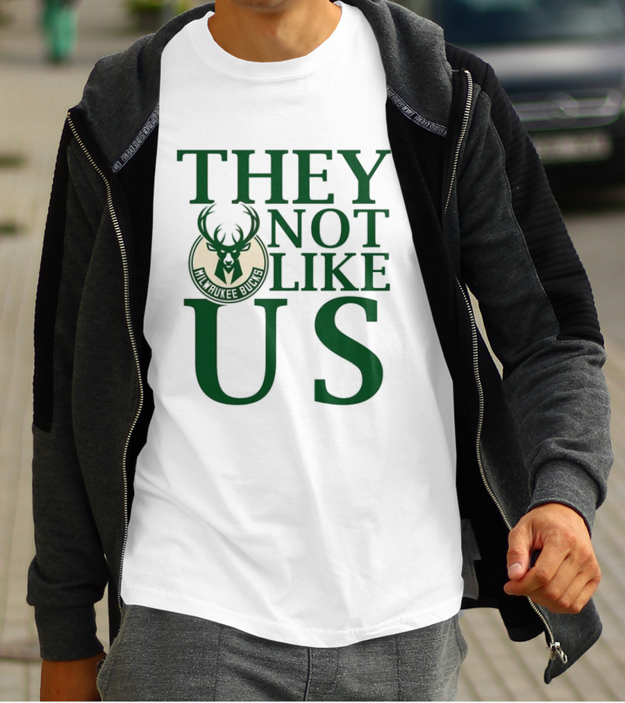 Milwaukee Bucks They Not Like Us Basketball Team Slogan T-Shirt
