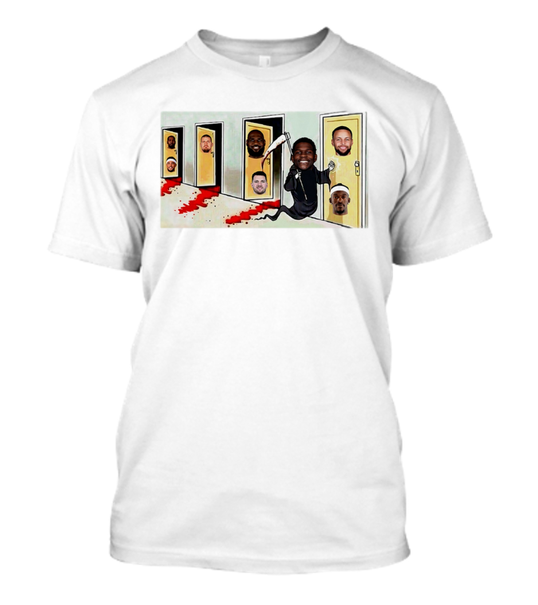 Minnesota Timberwolves Anthony Edwards Meme NBA Stars Grim Reaper Parody T-Shirt