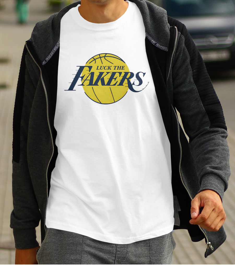 Luck The Fakers Los Angeles Basketball Parody T-Shirt