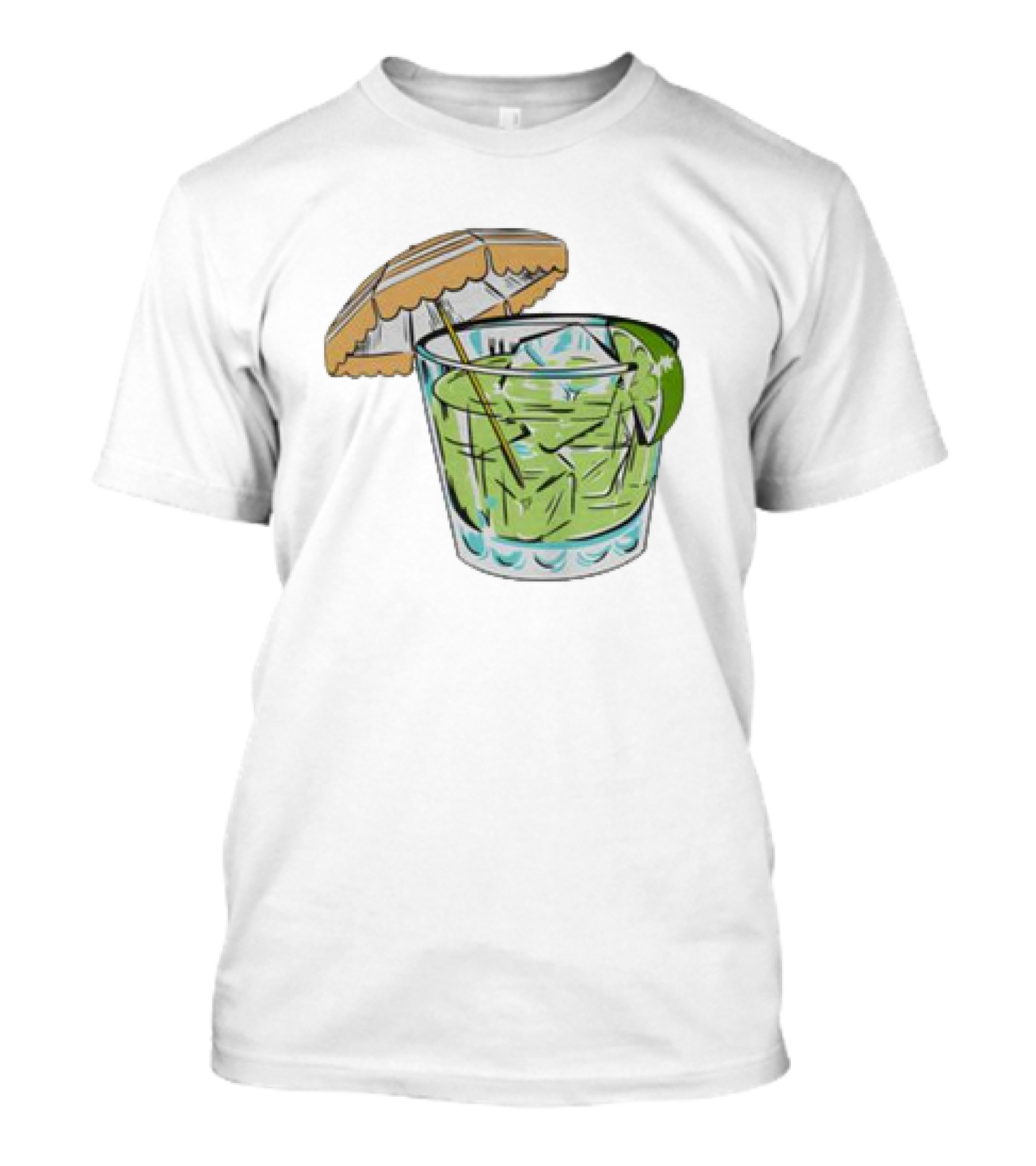 Margarita 818 Tequila Tropical Drink Umbrella Lime T-Shirt