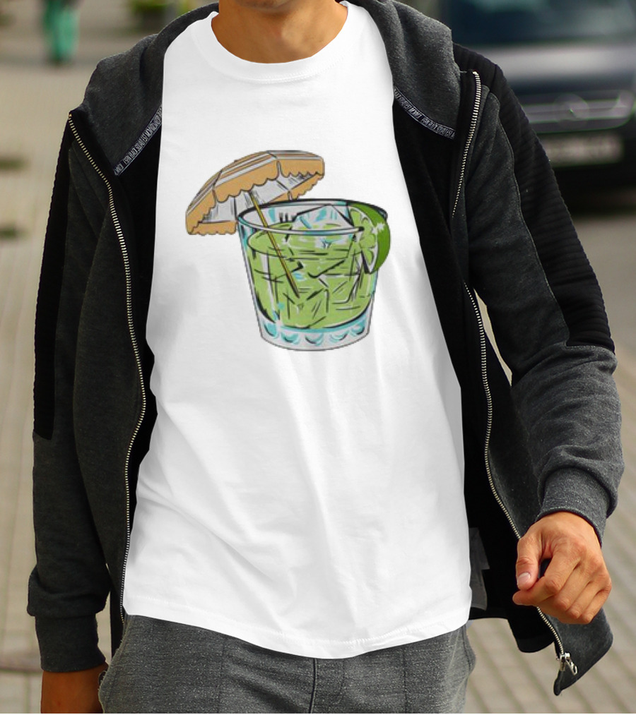 Margarita 818 Tequila Tropical Drink Umbrella Lime T-Shirt