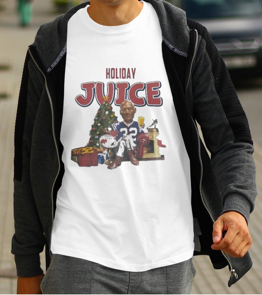 Holiday Juice 32 Christmas Football Theme T-Shirt