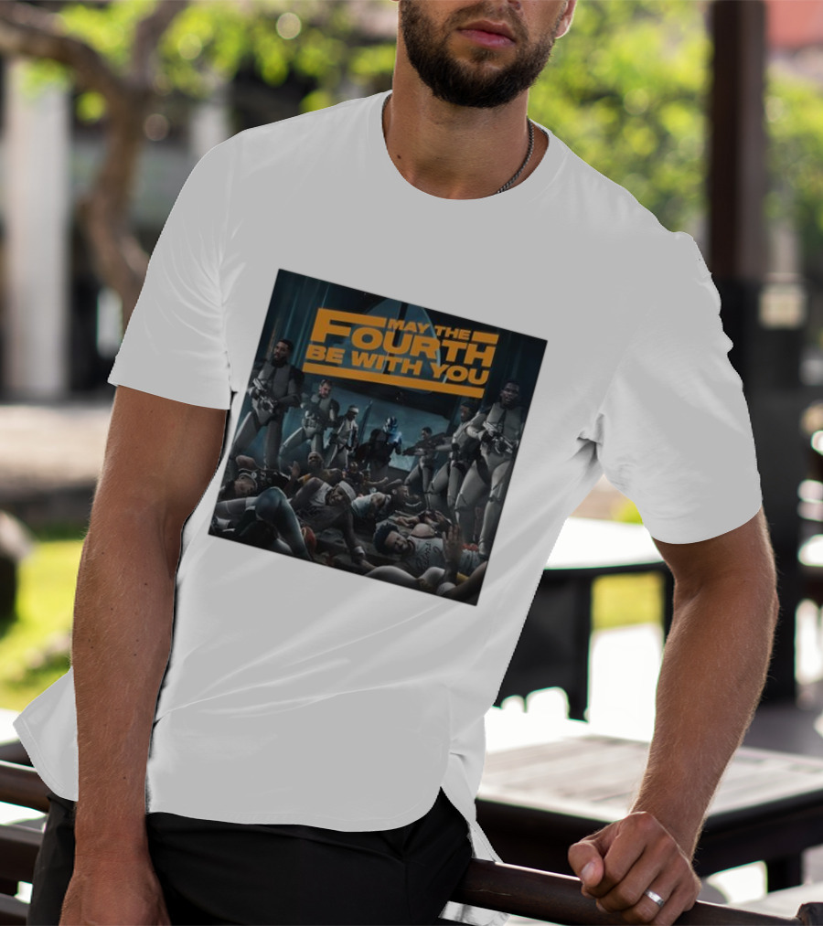 May The Fourth Be With You Basketball Players And Stormtroopers Scene T-Shirt