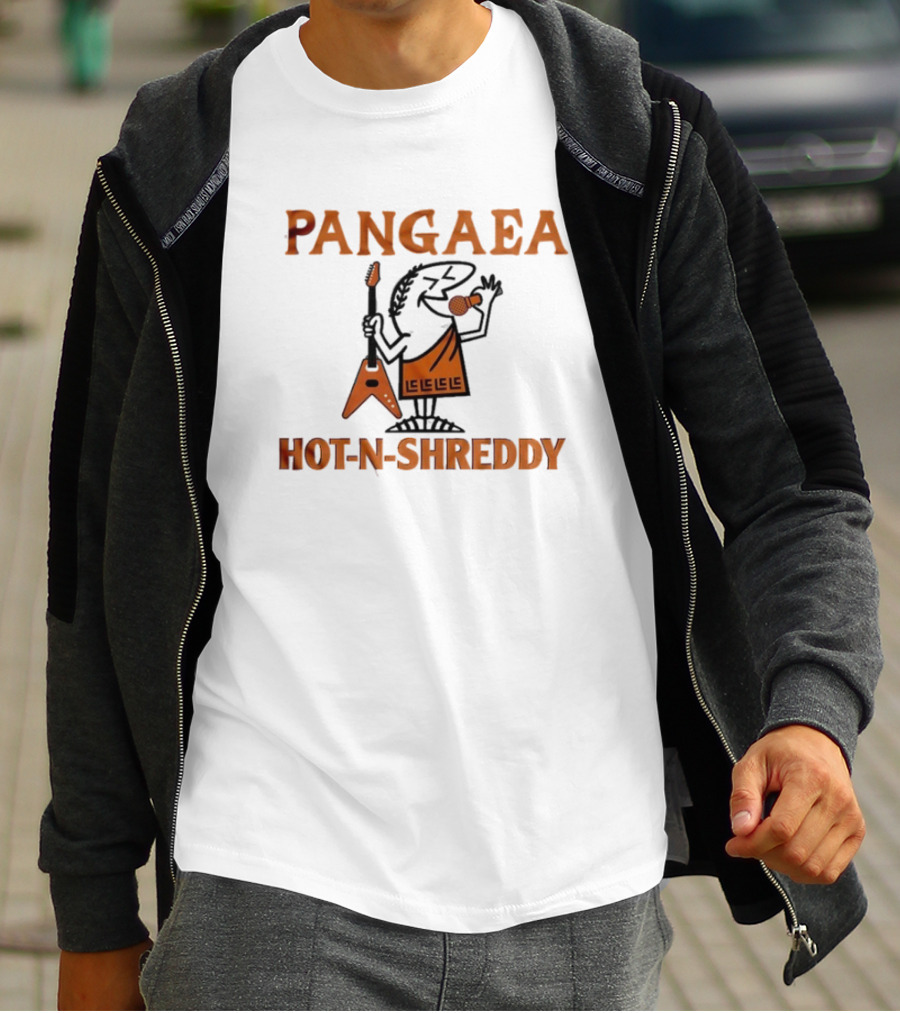 Pangaea Hot N Shreddy Guitarist Icon With Microphone T-Shirt