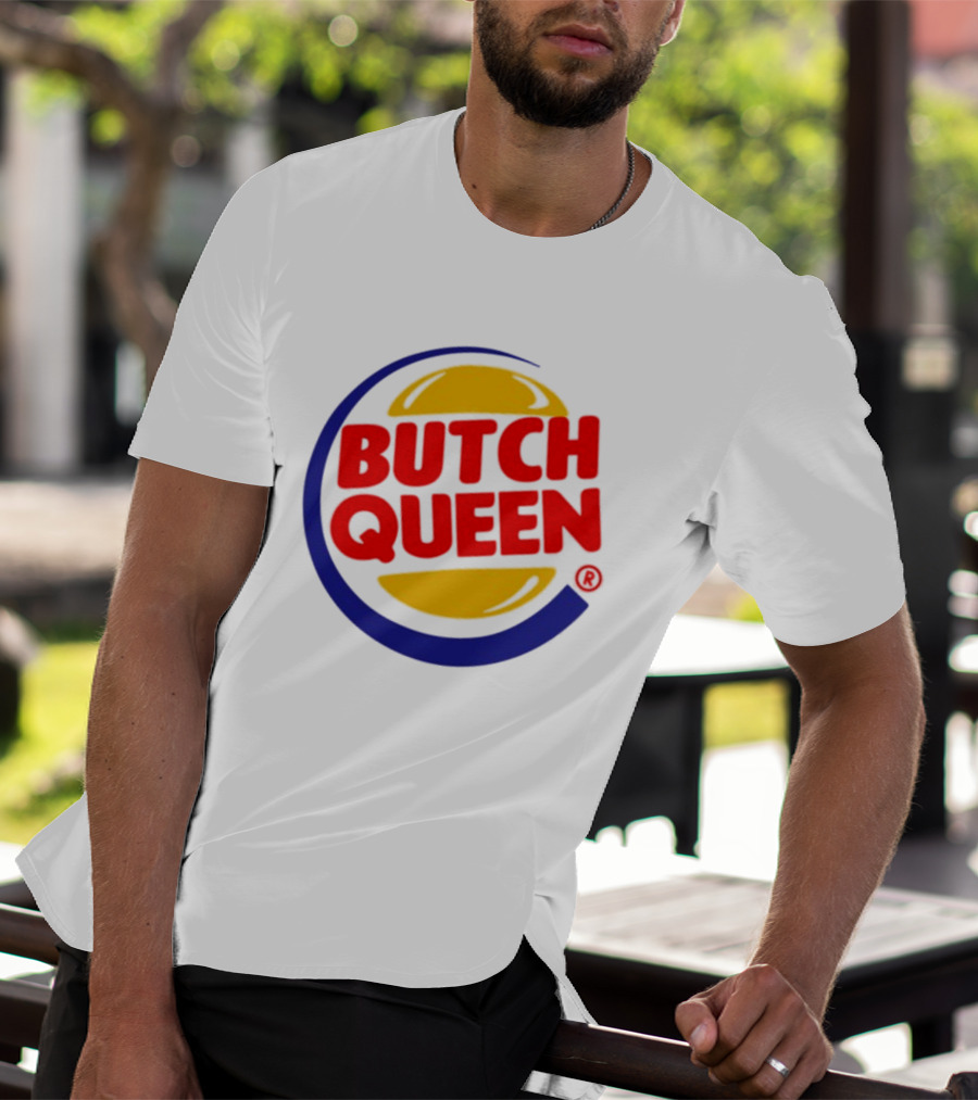Rickhoeins Butch Queen Retro Fast Food Logo Style T-Shirt