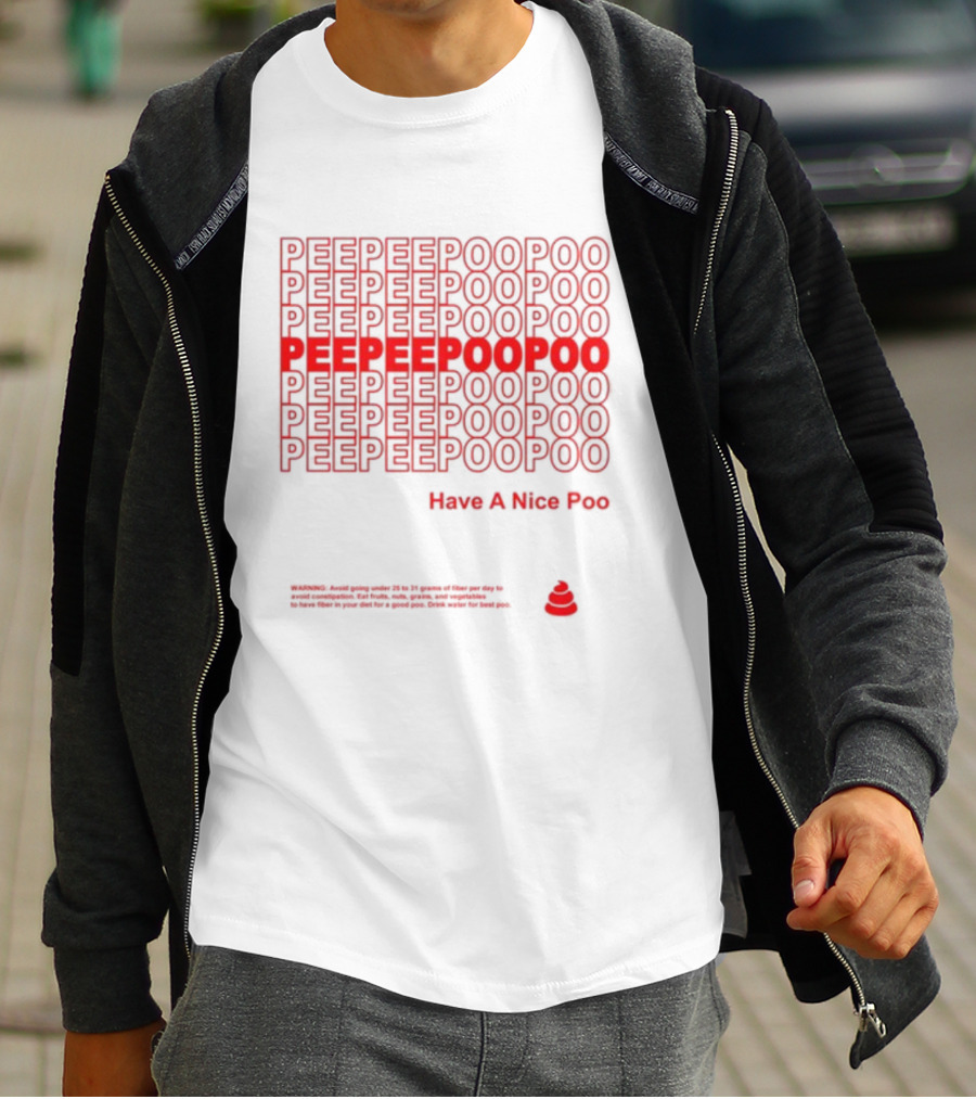 Peepeepoopoo Repeating Text Have A Nice Poo Editable Mesh Vector T-Shirt