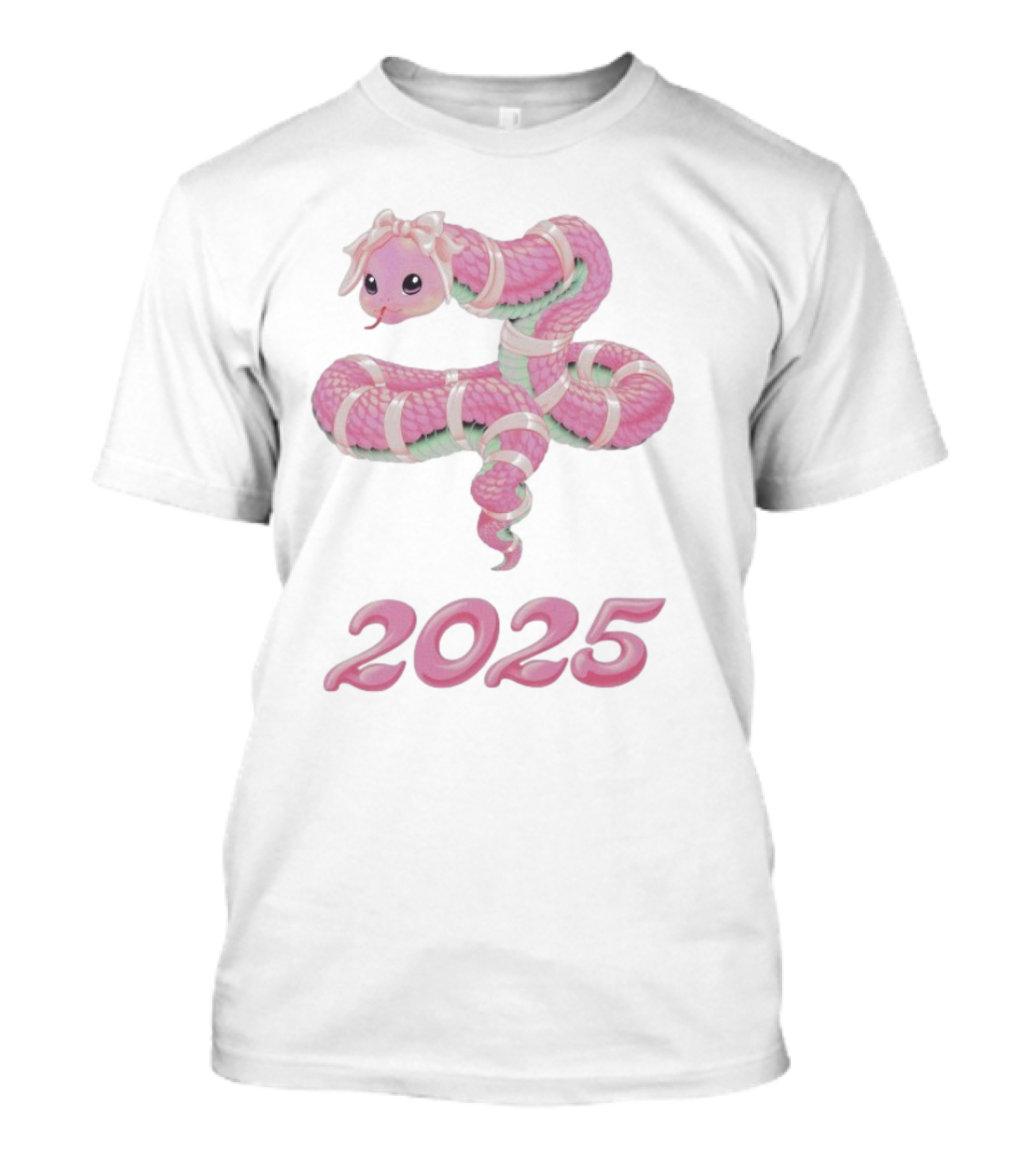 Peggy Goods Cute Pink Snake 2025 T-Shirt