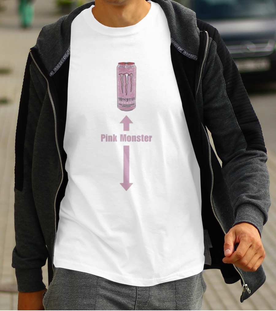 Monster Energy Zero Sugar Pink Can Vertical Alignment T-Shirt