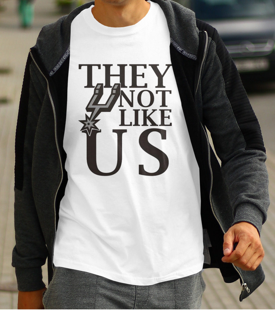 San Antonio Spurs They Not Like Us With Iconic Spur Symbol T-Shirt