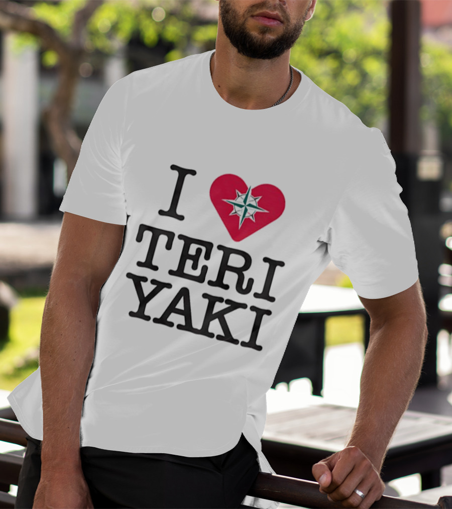 Seattle Mariners I Love Teriyaki Heart Mariners Symbol T-Shirt