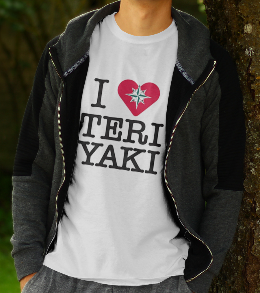 Seattle Mariners I Love Teriyaki Heart Mariners Symbol T-Shirt