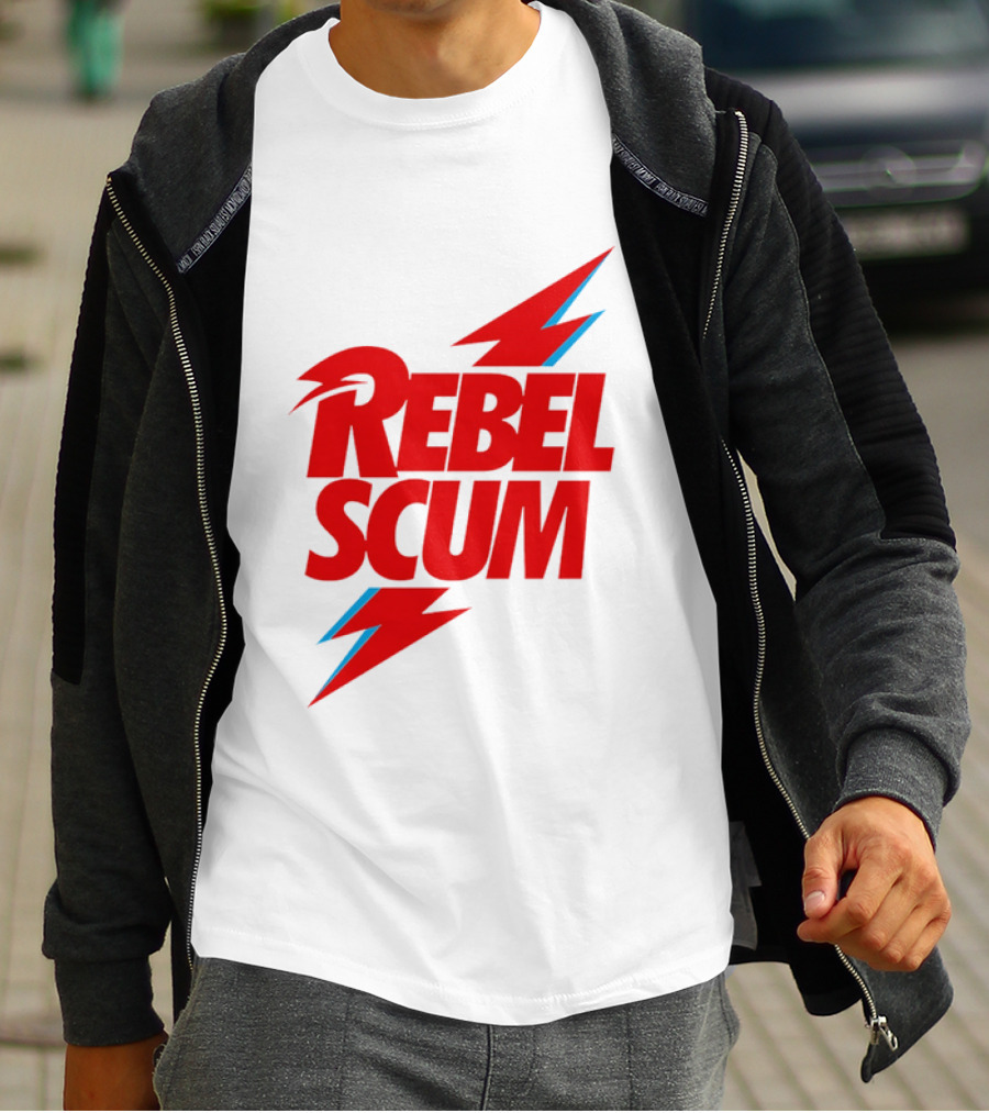 Rebel Scum Red Bold Lightning Letters T-Shirt