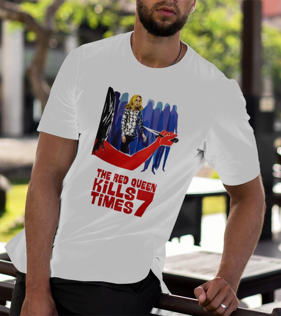 The Red Queen Kills Seven Times Red Arm Woman And Figures T-Shirt