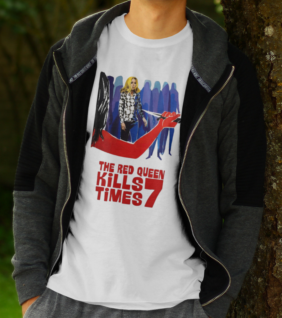 The Red Queen Kills Seven Times Red Arm Woman And Figures T-Shirt